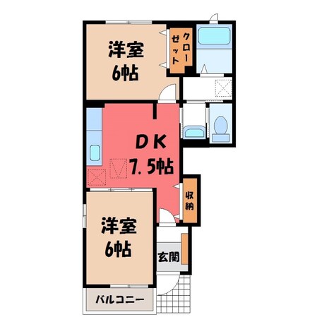 エスポワール Aの物件間取画像